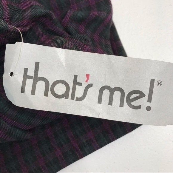 That's Me Vintage Deadstock Plaid Skirt Purple Green Black Women's Size 7/8 - Picture 14 of 16